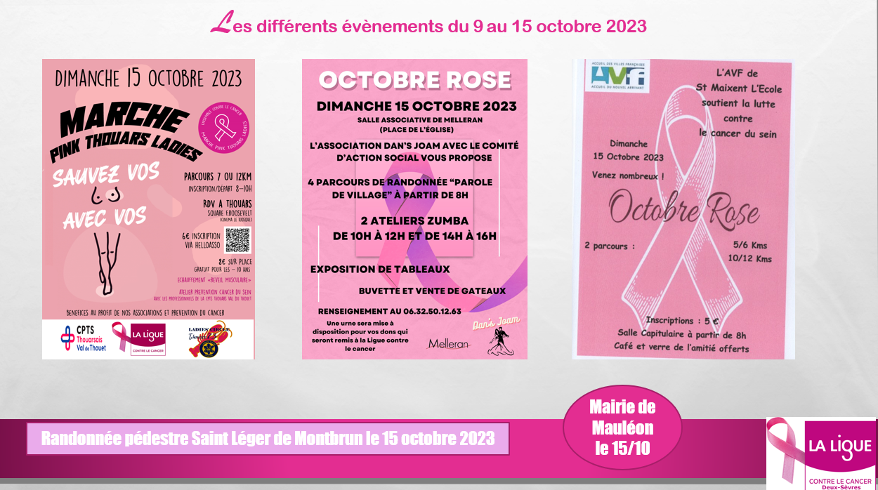 du 9 au 15 octobre 2023
