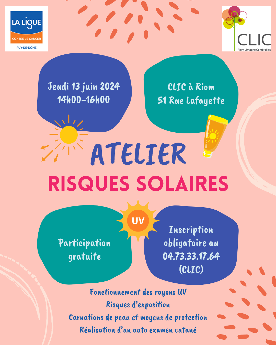 Affiche Atelier risques solaires