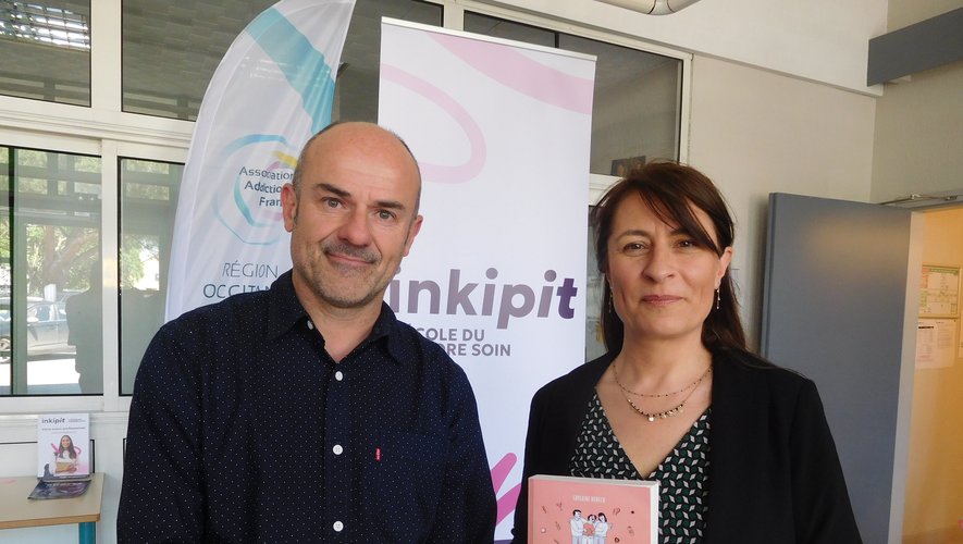 Vincent Ricarrère (Addictions France 65) et Guylaine Benech.