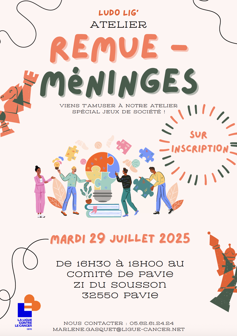 affiche de l'atelier Ludo lig'