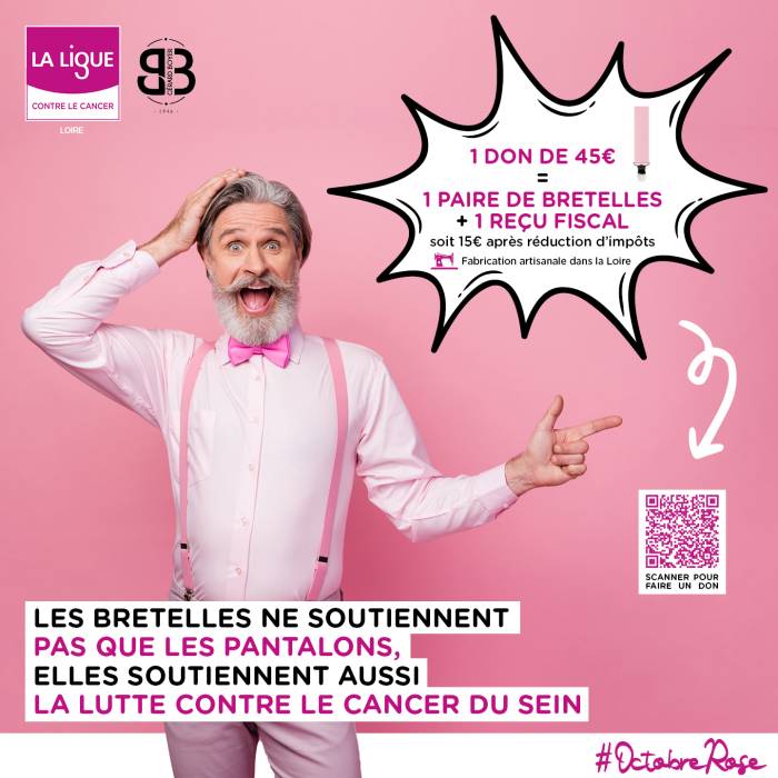 bretelles Octobre rose homme