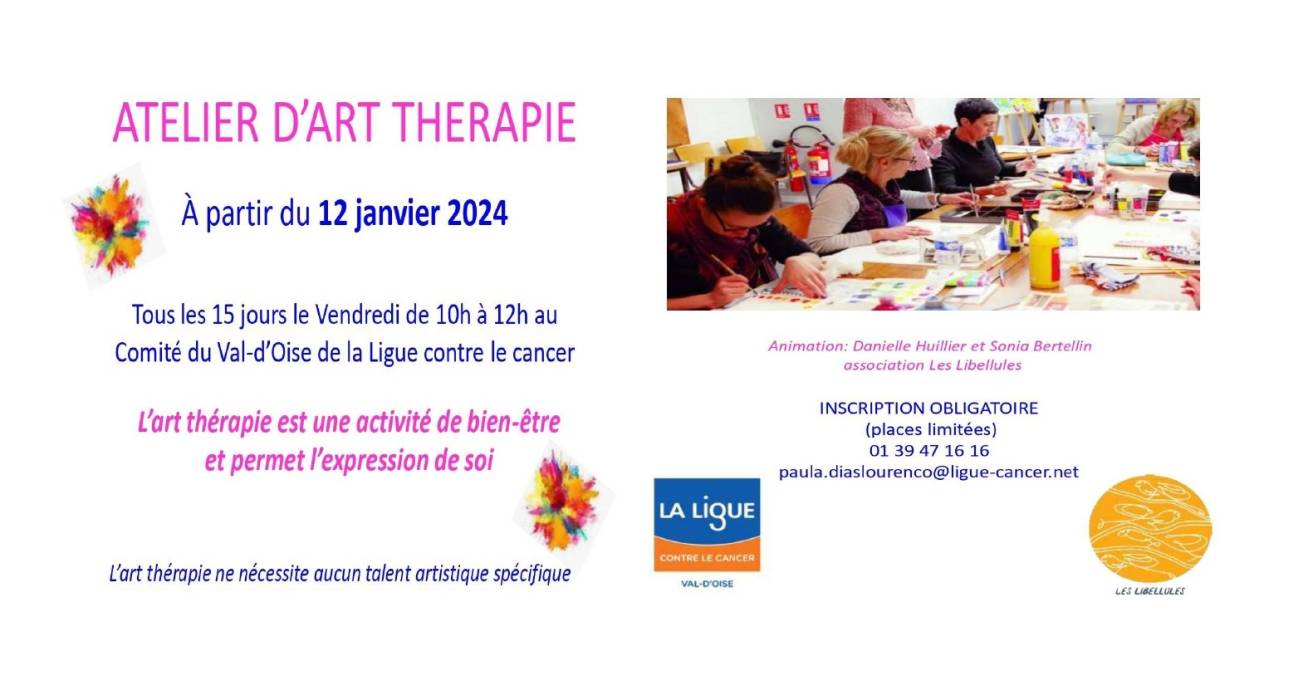 Affiche atelier art thérapie