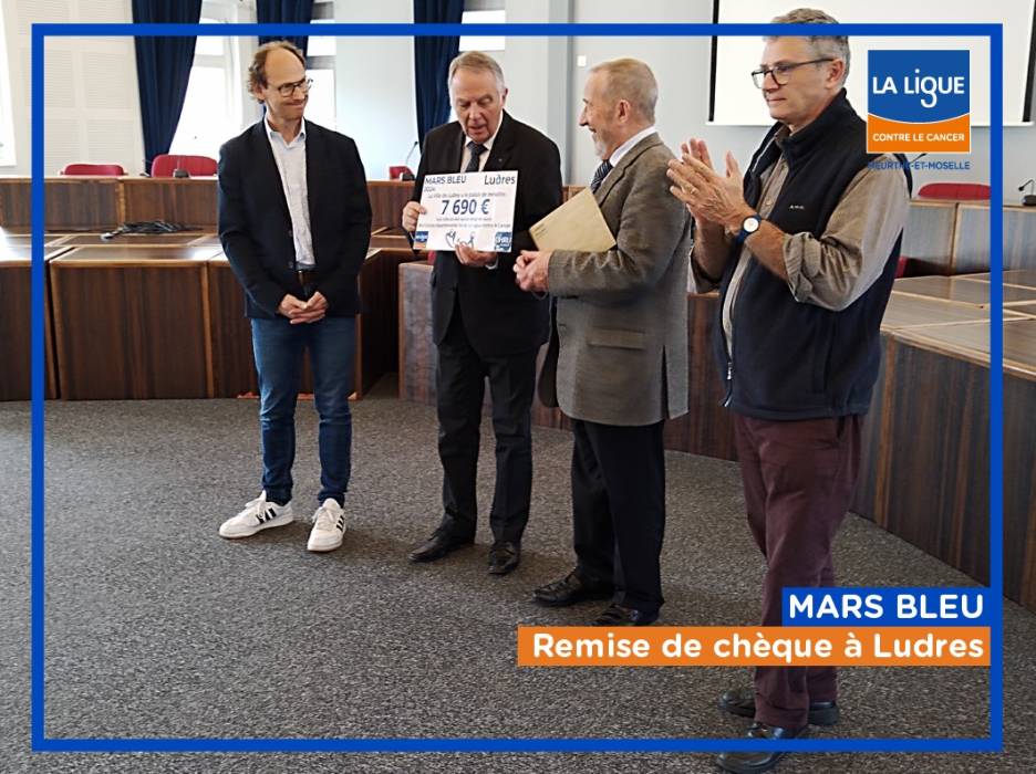 Remise de chèque à Ludres