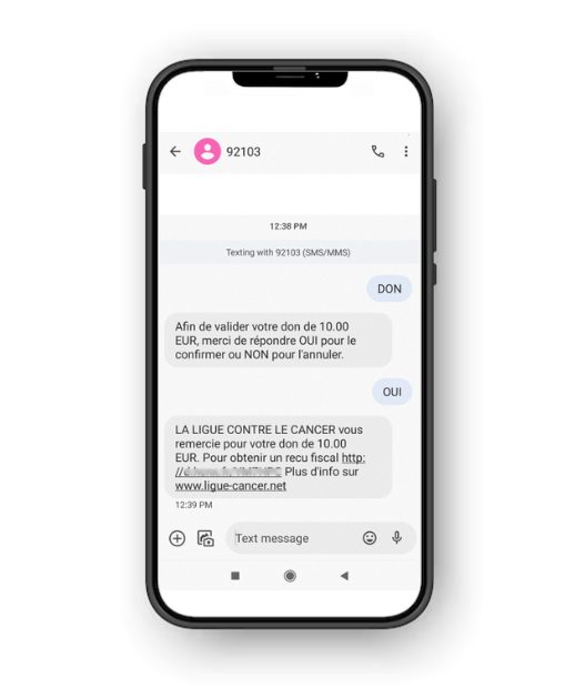 visuel don SMS