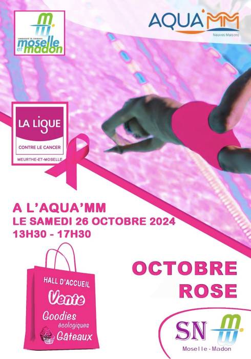 Octobre Rose à l’AQUAMM, la piscine de Neuves-Maisons 