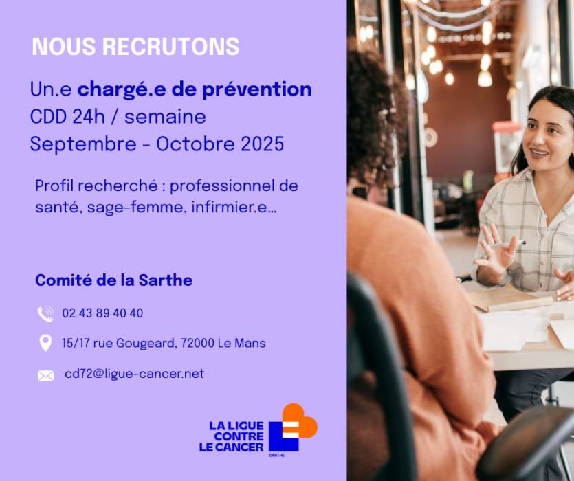 Recrutement chargé.e de prévention 2025