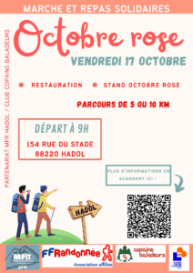 Marche et repas solidaires - Octobre Rose