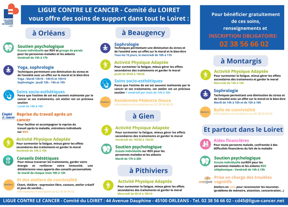 Soins de supports et activités proposés par le CD45 page 2