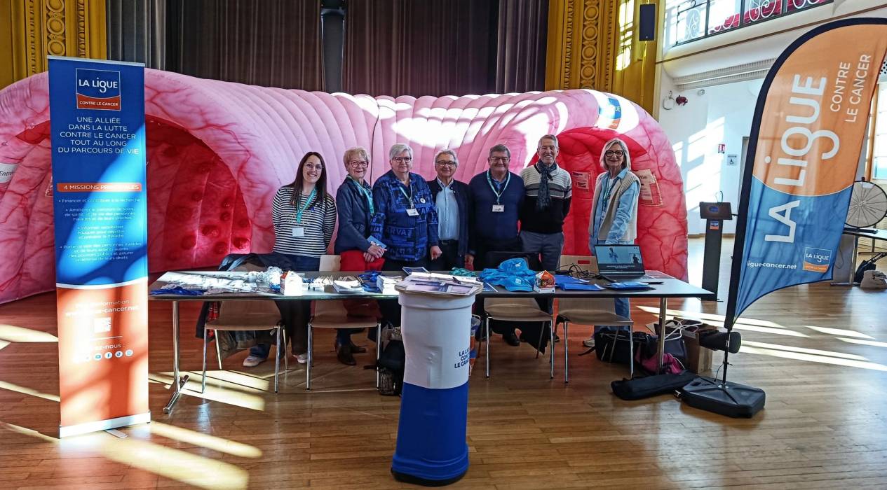 Nos bénévoles présents à la salle des Fêtes de Belfort pour la journée du Côlon Tour