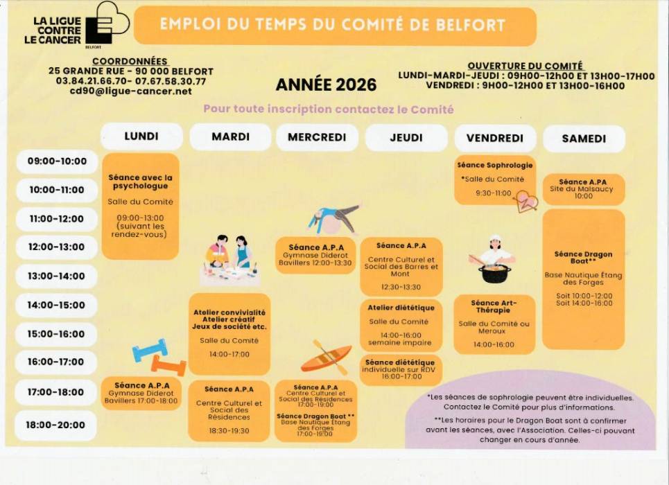 La semaine d'activités pour nos malades