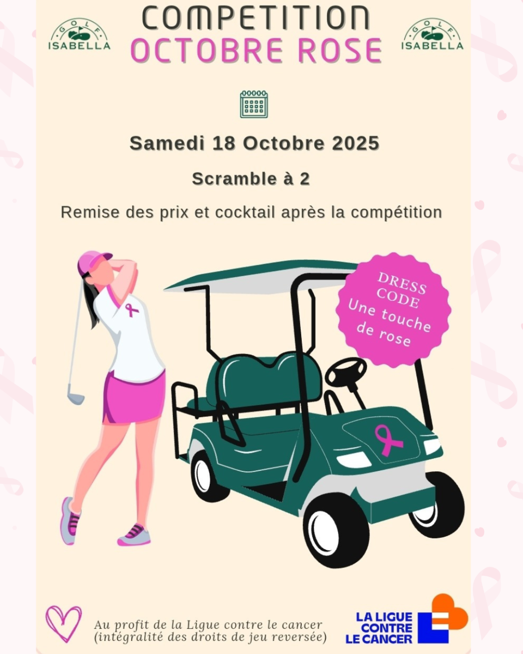 competition octobre rose à golf isablla