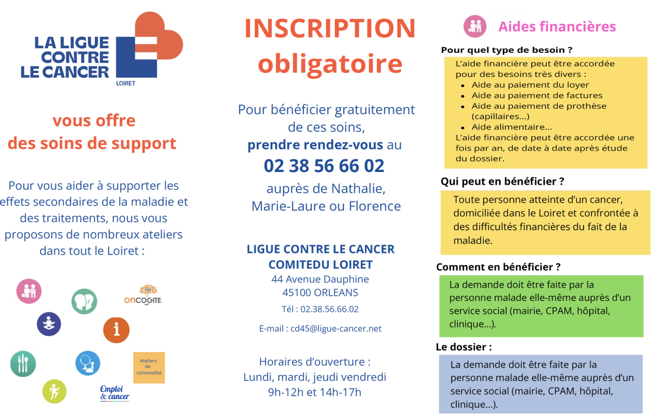 Soins de support et activités proposés par le CD45 page 1