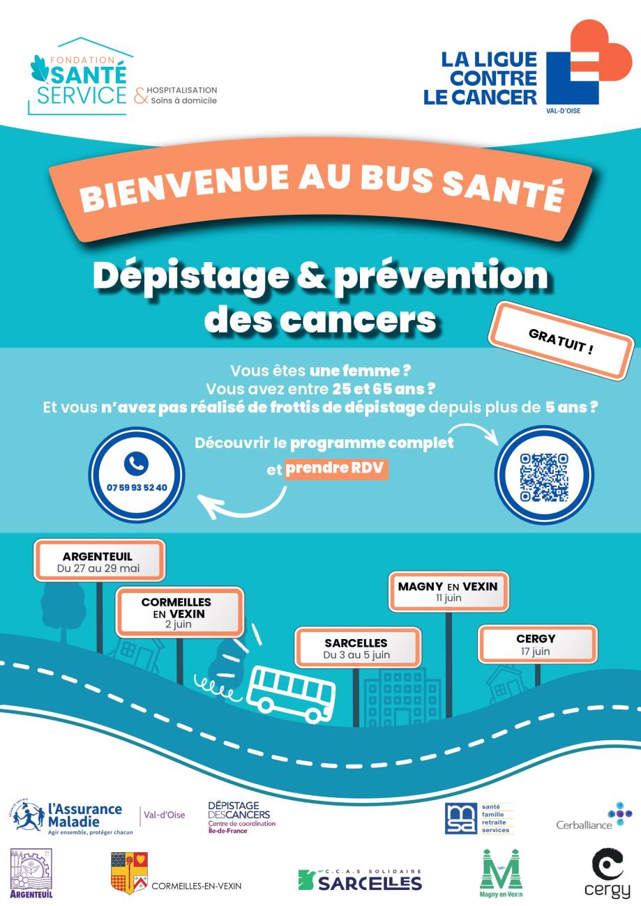 Affiche sur le bus santé
