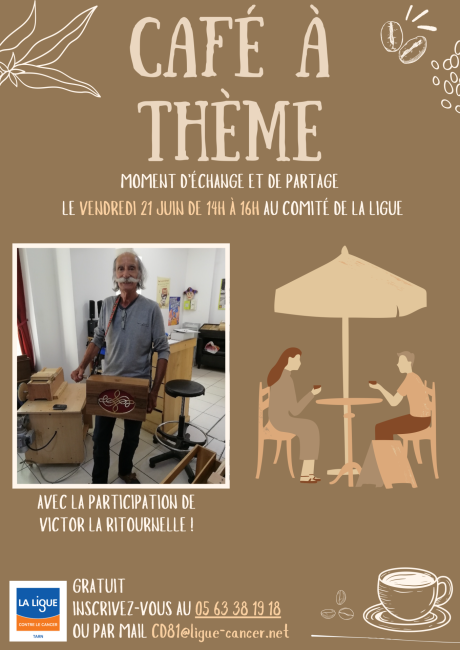 Café à thème au Comité 81 avec une animation musicale : Victor et sa ritournelle !