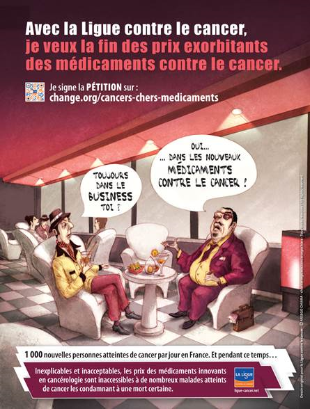 les médicaments pour traiter le cancer sont trop chers...